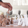 The Royale Chess Set in Marinara & White - 38cm - Notbrand