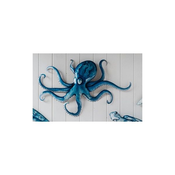Set of 2 Capiz Octopus Wall Art - 65cm - Notbrand