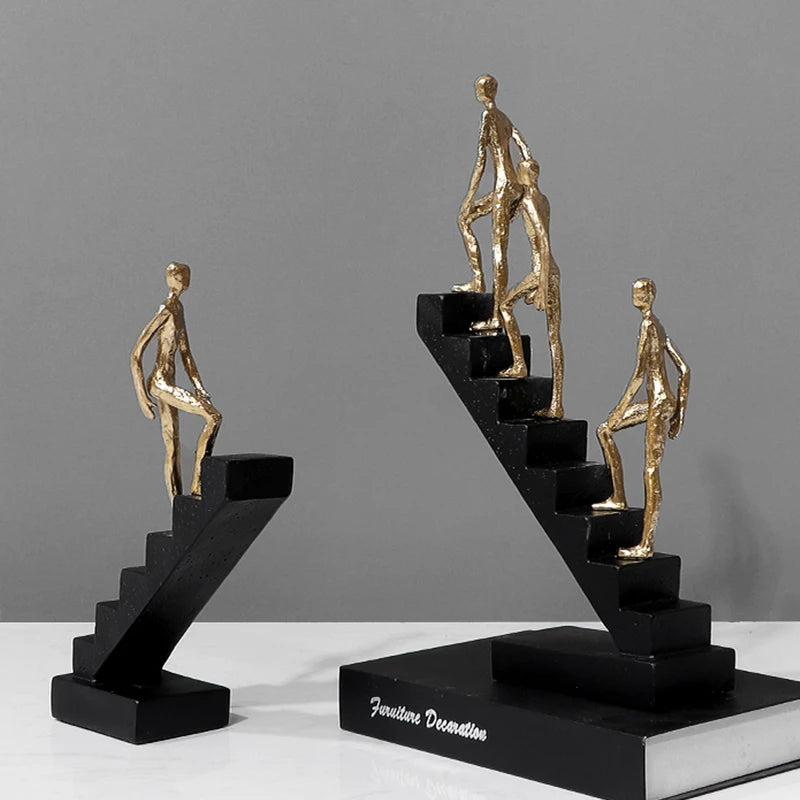 Elegant Men On Stairs Decorative Sculpture - Range