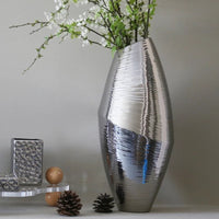 Elegance Metal Plated Ceramic Vase - Silver - Notbrand