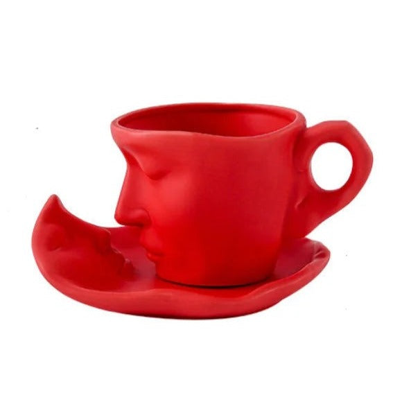 Artistic Kiss Porcelain Cup and Tray - Range - Notbrand