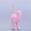 Graceful Feline Pink Resin Cat Sculpture - Notbrand