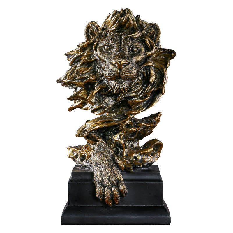 Vintage Lion Head Sculpture - Range - Notbrand