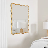 Emilie Square Wall Mirror - Antique Gold - NotBrand