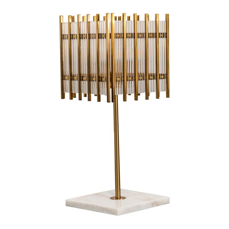 Paloma Glass & Metal Table Lamp - Brass - NotBrand