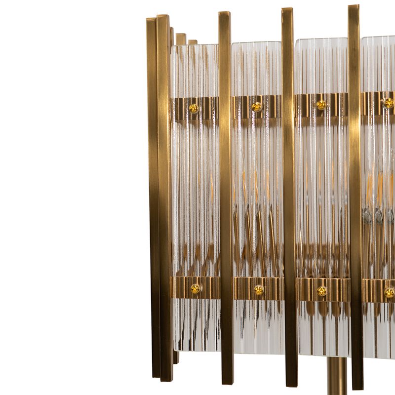 Paloma Glass & Metal Table Lamp - Brass - NotBrand