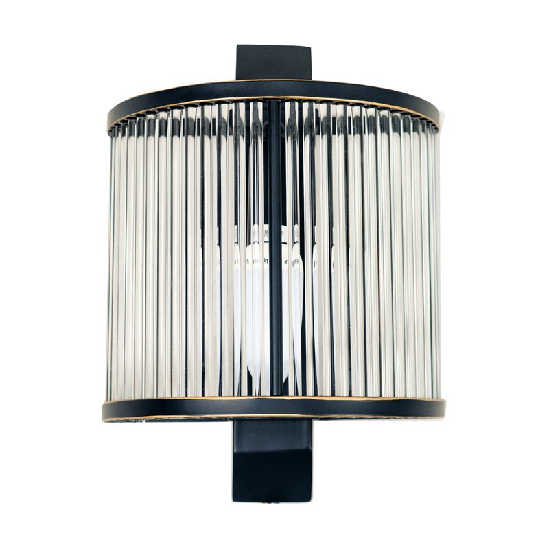 Hayworth Wall Sconce in Metal & Glass - Antique Black - NotBrand