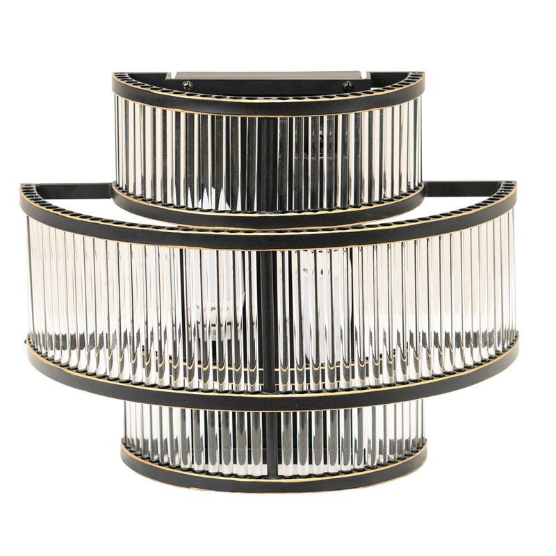 Fontaine Wall Sconce in Antique Black - Metal & Glass - Notbrand