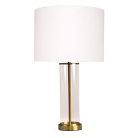 East Side Table Lamp with White Shade - Brass - NotBrand