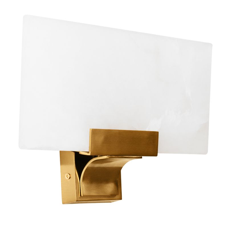 Concetta Alabaster Metal Wall Sconce - 19cmH - NotBrand