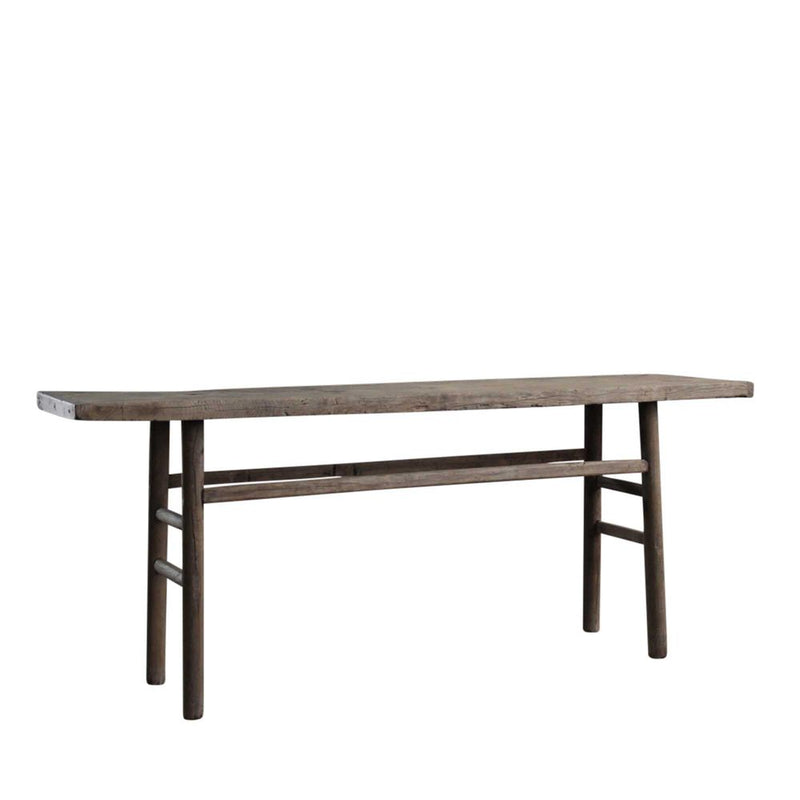 Henan 130 Year Antique Elm Wooden Console Table - Natural - Notbrand