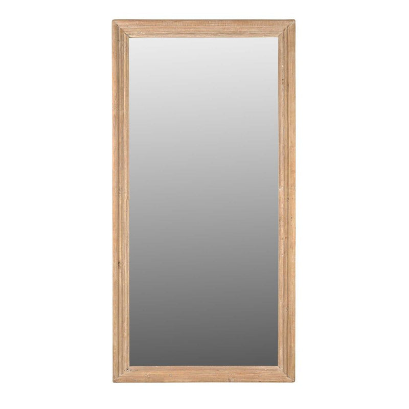 Bevelled Mirror with Carved Teak Frame - 230cm - Notbrand
