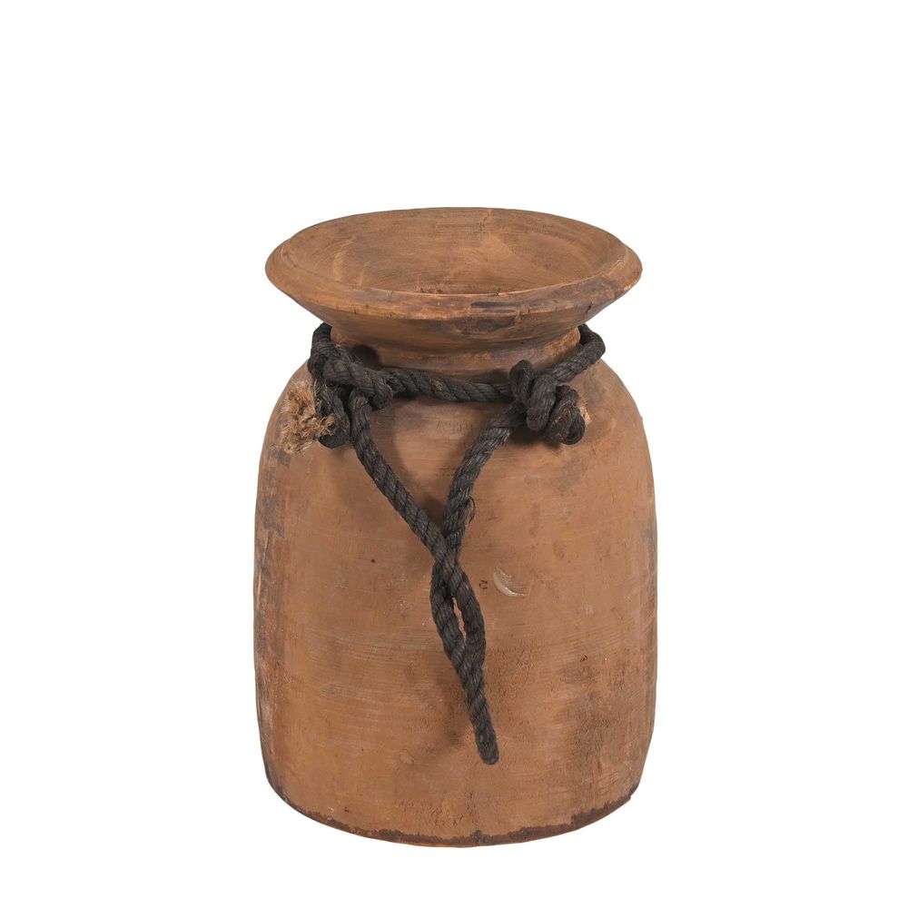 Blarzulu Old Wood Pot with Rope - Large - Notbrand