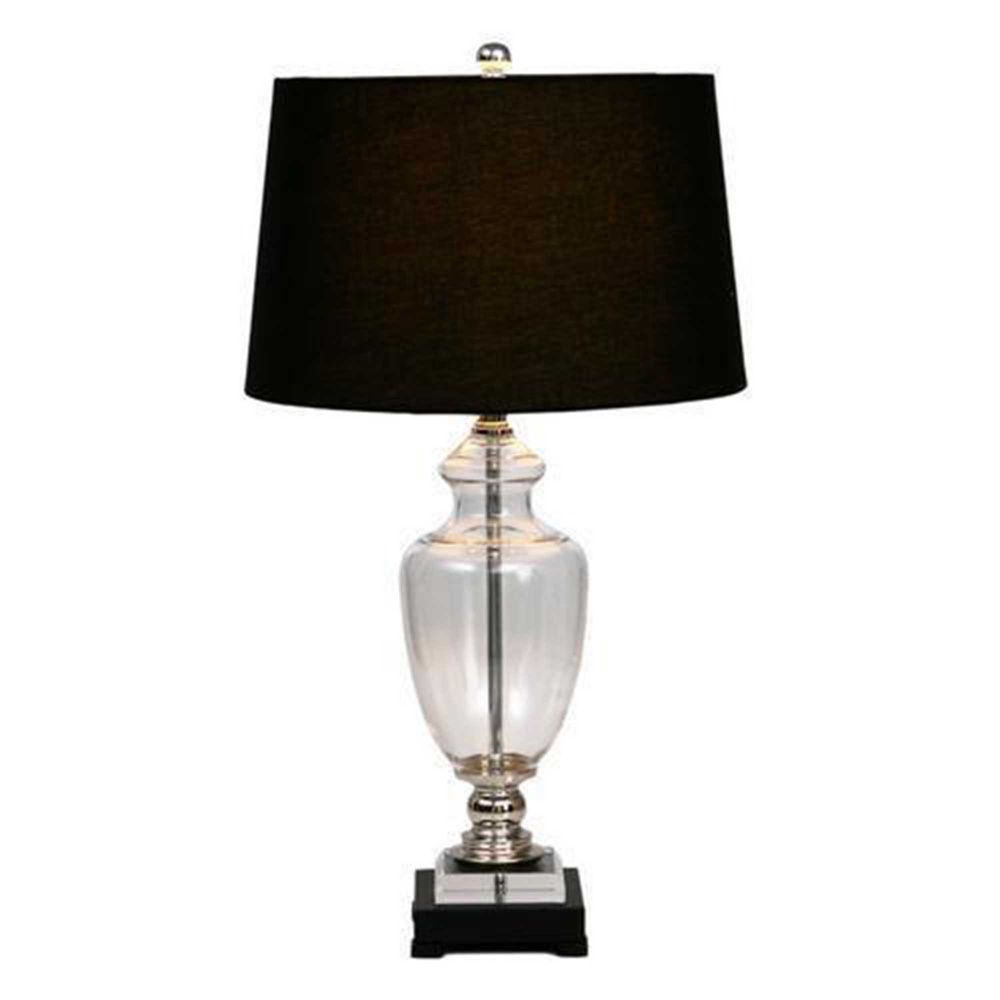 Bellevue Glass Lamp in Black with  Black Shade - Notbrand