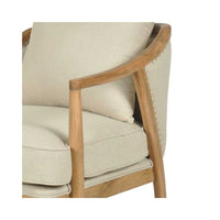 Asteria Oakwood Linen Armchair - Natural - Notbrand