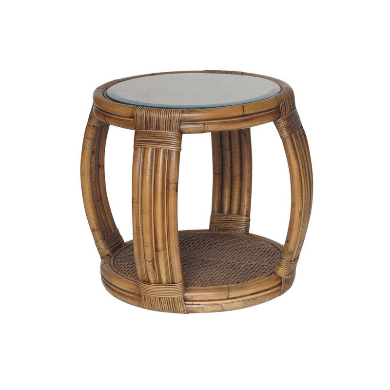 Cayman Rattan Side Table - Natural - Notbrand