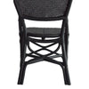 Fresno Curved Back Rattan Dining Chair - Black - Notbrand