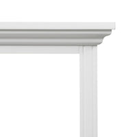 Sorrento Glass Top Side Table - White - Notbrand
