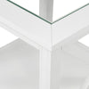 Sorrento Glass Top Side Table - White - Notbrand