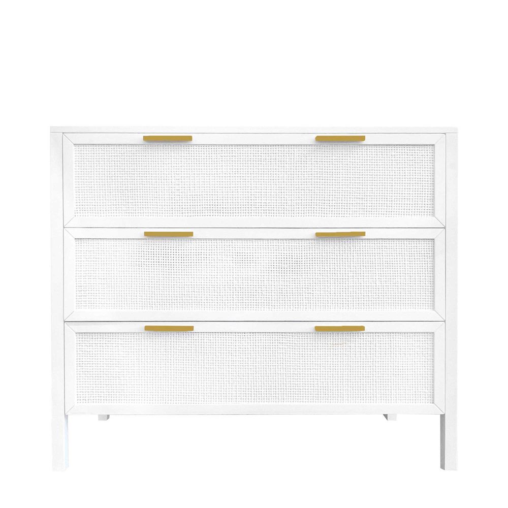 Santorini 3 Drawer Dresser - White - Notbrand