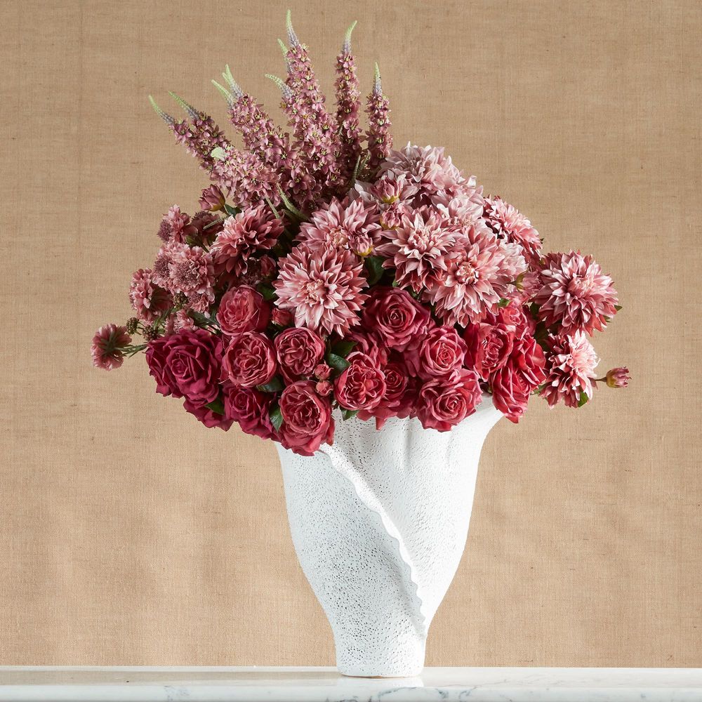 Blooming Flower Vase in White - Large - Notbrand
