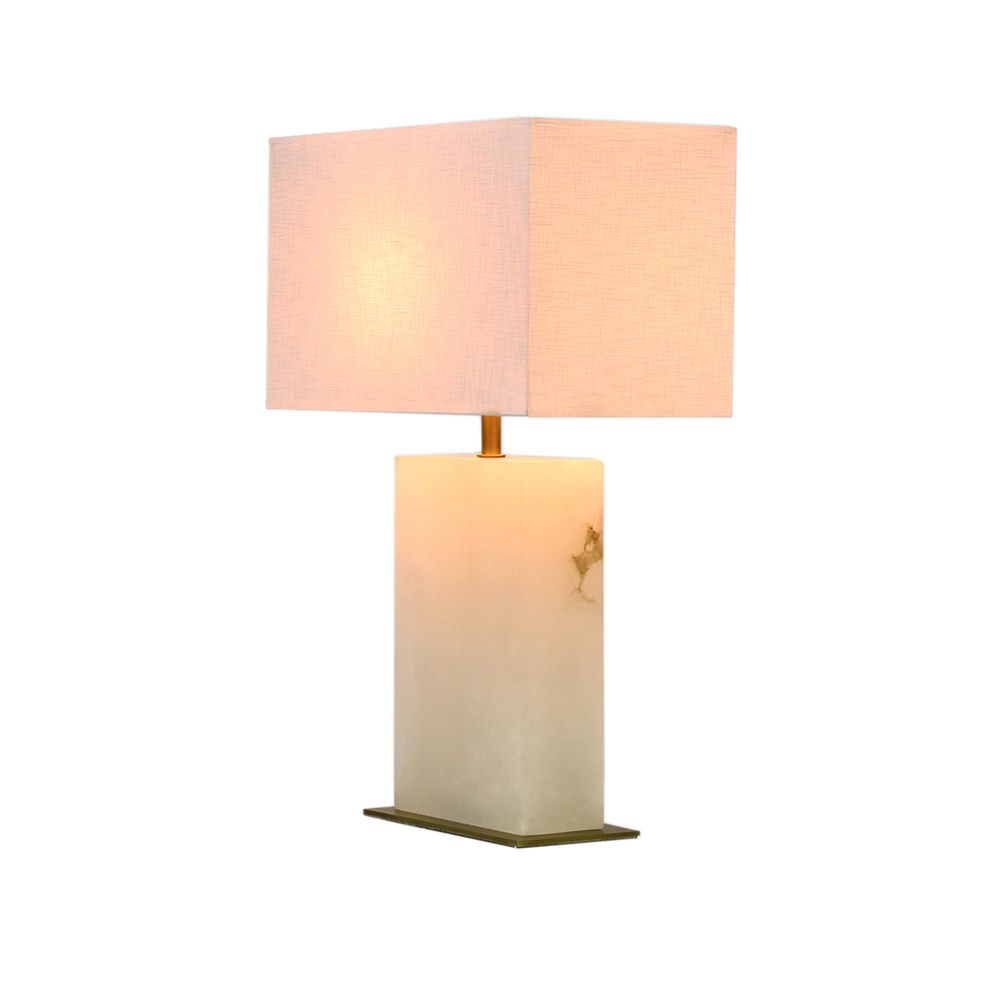 Roco Table Lamp with Ivory Shade - Light Grey - Notbrand