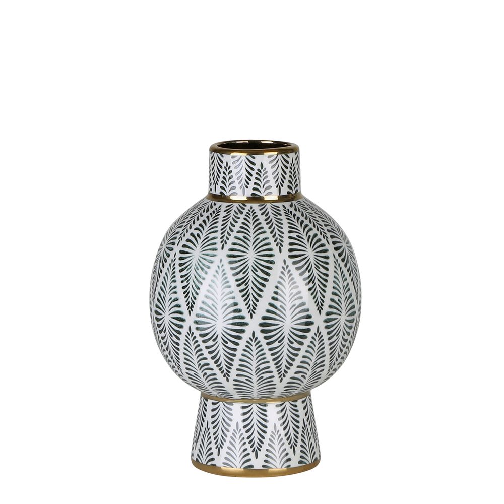 Gatsby Neck Vase in Black & White - Small - Notbrand