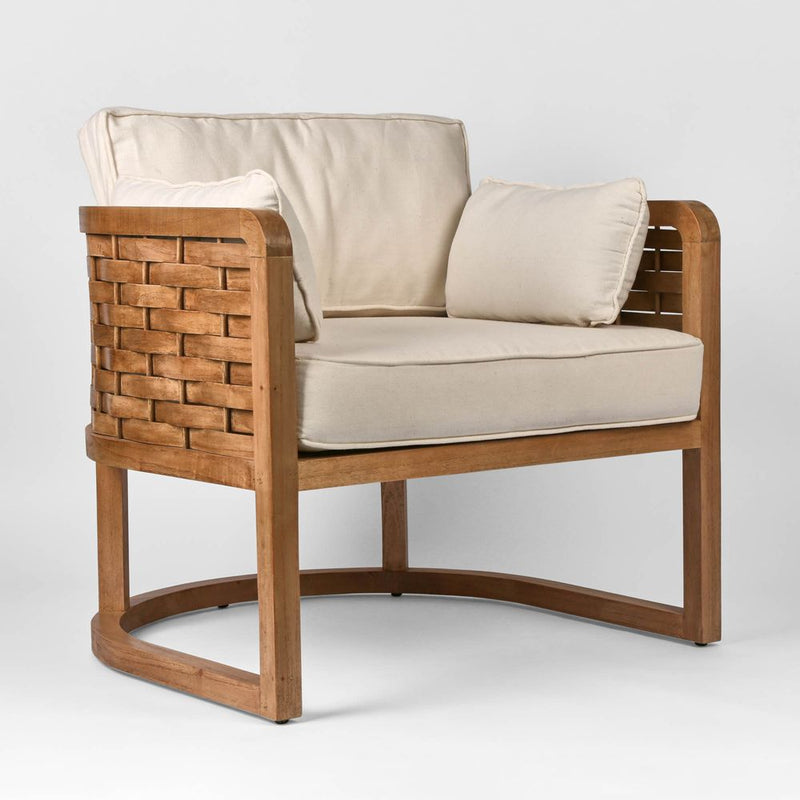 Weave Mindi Wood Occasional Chair - Natural - Notbrand