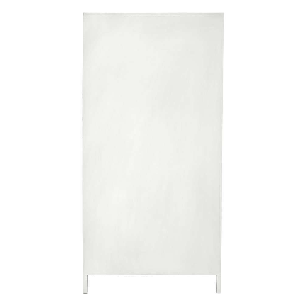 Santorini Rattan Wardrobe - White - Notbrand