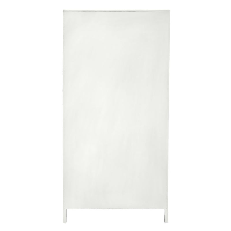 Santorini Rattan Wardrobe - White - Notbrand