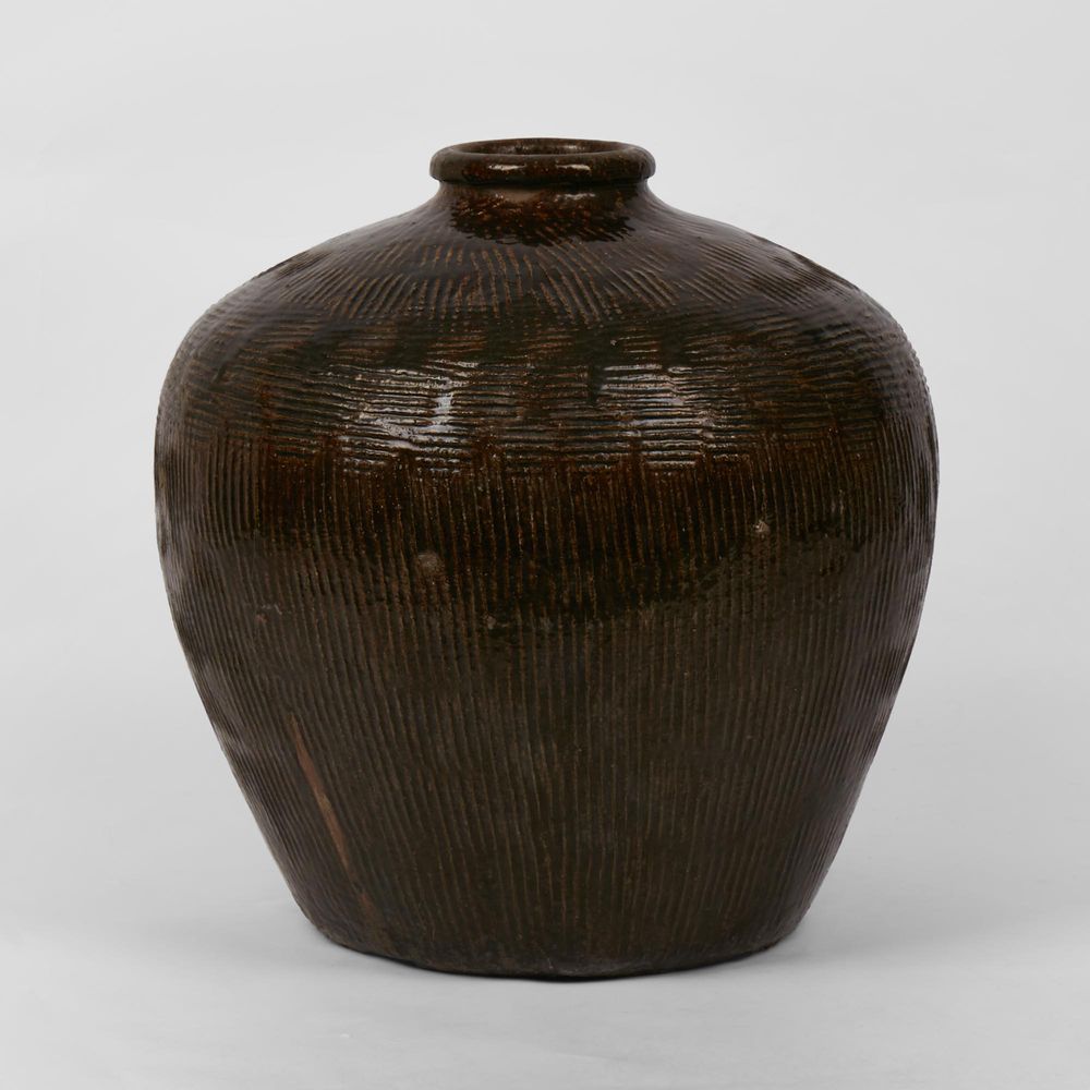 Shanxi 120 Year Terracotta Wine Jar - Black - Notbrand