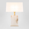 Roco Alabaster Table Lamp with Shade - Brass - Notbrand