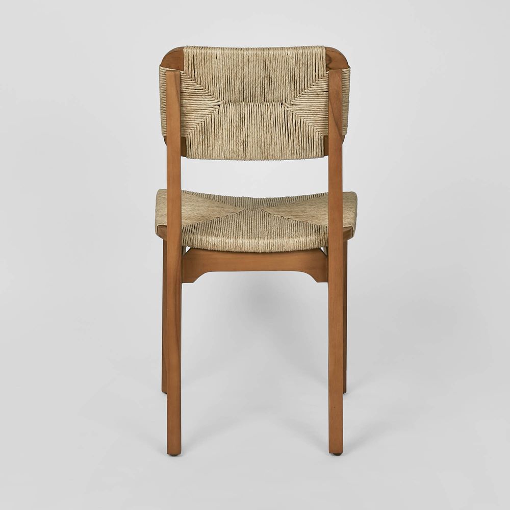 Set of 2 Flora Teakwood Dining Chair - Natural - Notbrand