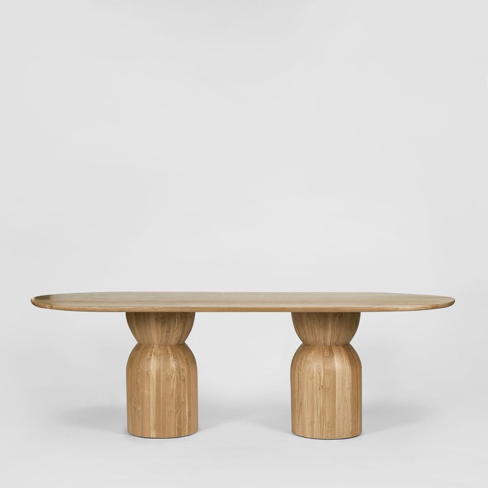 Olive Sungkai Wood Oval Dining Table - Natural - Notbrand