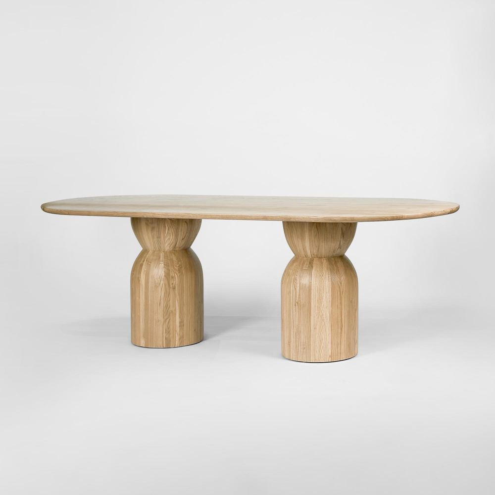 Olive Sungkai Wood Oval Dining Table - Natural - Notbrand