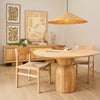 Olive Round Sungkai Wood Dining Table - Natural - Notbrand