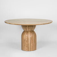 Olive Round Sungkai Wood Dining Table - Natural - Notbrand