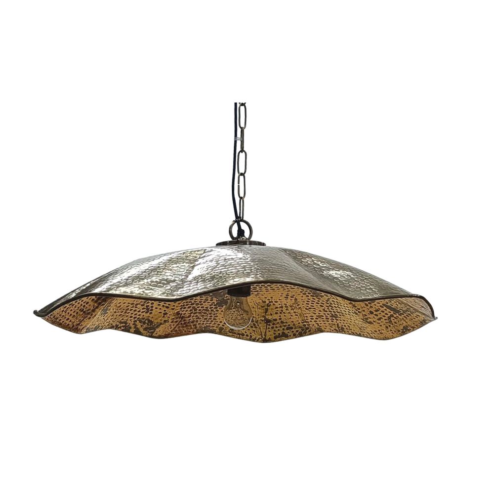 Melville Brass Ceiling Pendant in Antique Brass - Small - Notbrand