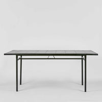 Sheffield Iron & Tiled Outdoor Dining Table - Black - Notbrand