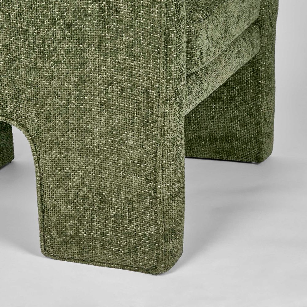 Kennedy Wooden Frame Arm Chair - Green - Notbrand