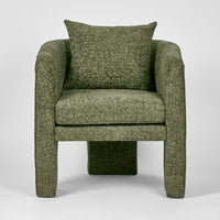 Kennedy Wooden Frame Arm Chair - Green - Notbrand