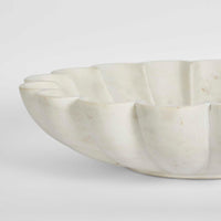 Flora Marble Bowl in White - Large - Notbrand