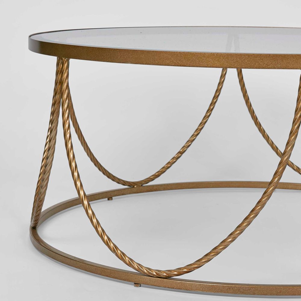 Palais Round Coffee Table - Gold - Notbrand