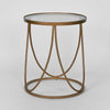 Palais Round Metal Side Table - Gold - Notbrand