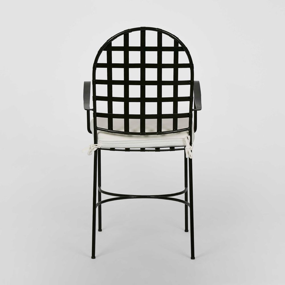 Davenport Outdoor Carver Iron Armchair - Black - Notbrand