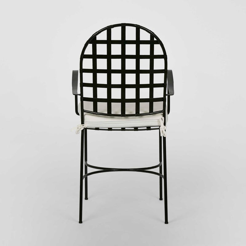 Davenport Outdoor Carver Iron Armchair - Black - Notbrand