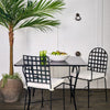 Sheffield Iron Outdoor Dining Chair with Cushion - Black - Notbrand