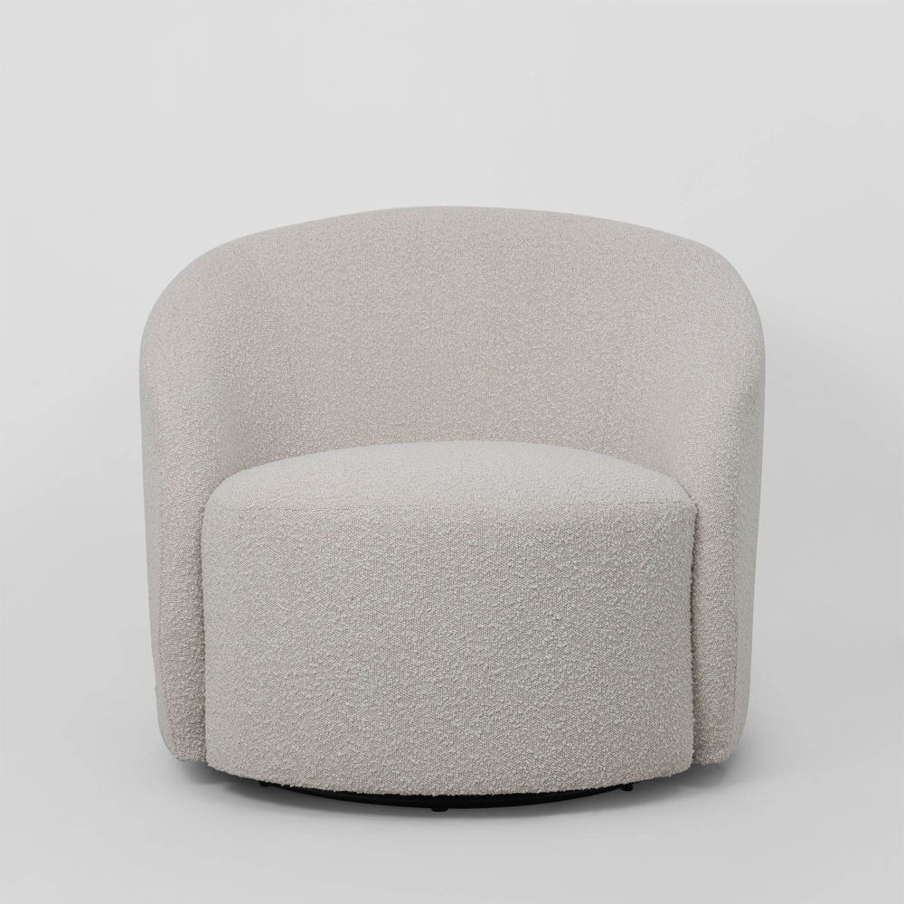Sierra Swivel Chair in Off White - 78cmH - Notbrand