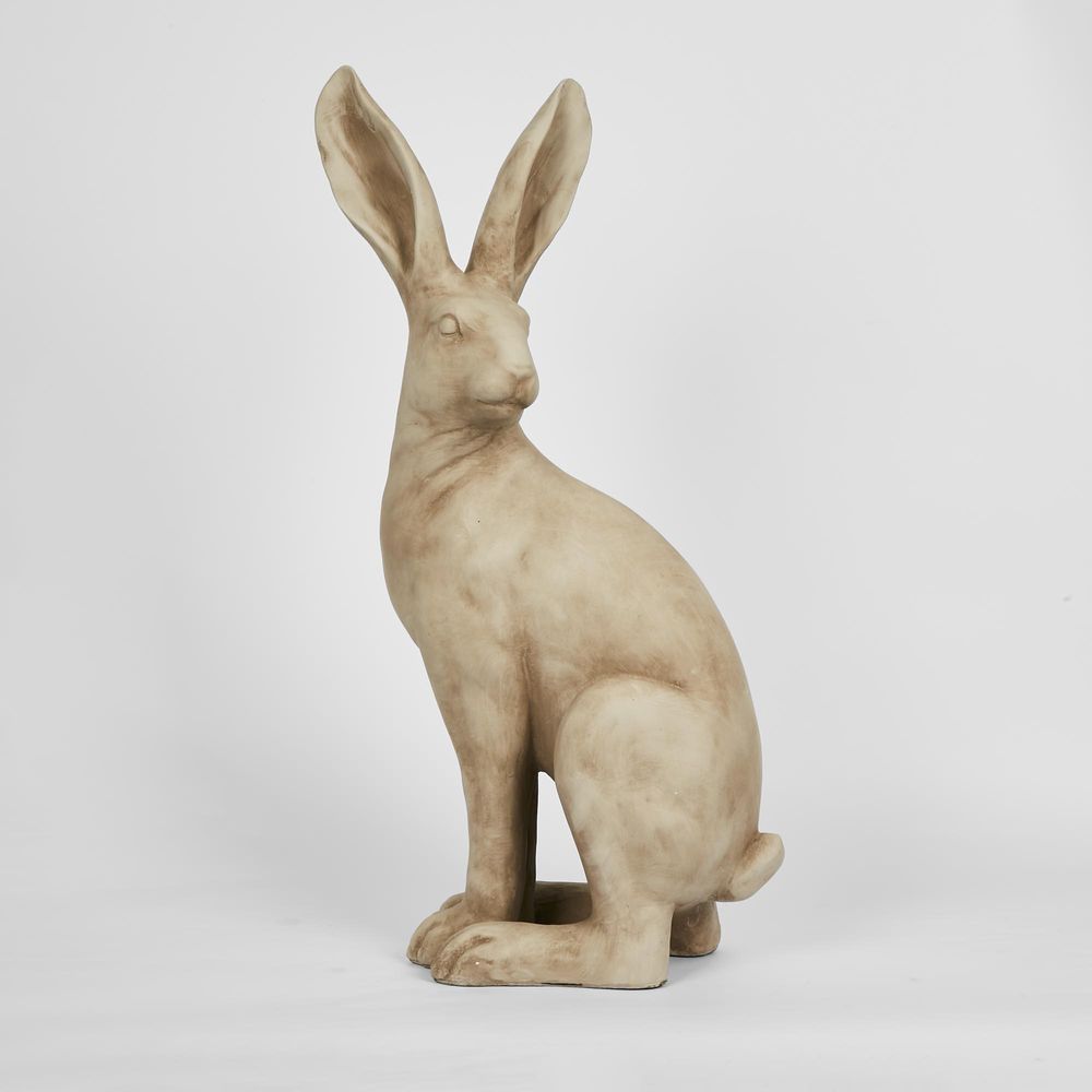 Henry Polyresin Hare Figurine in Brown - Large - Notbrand