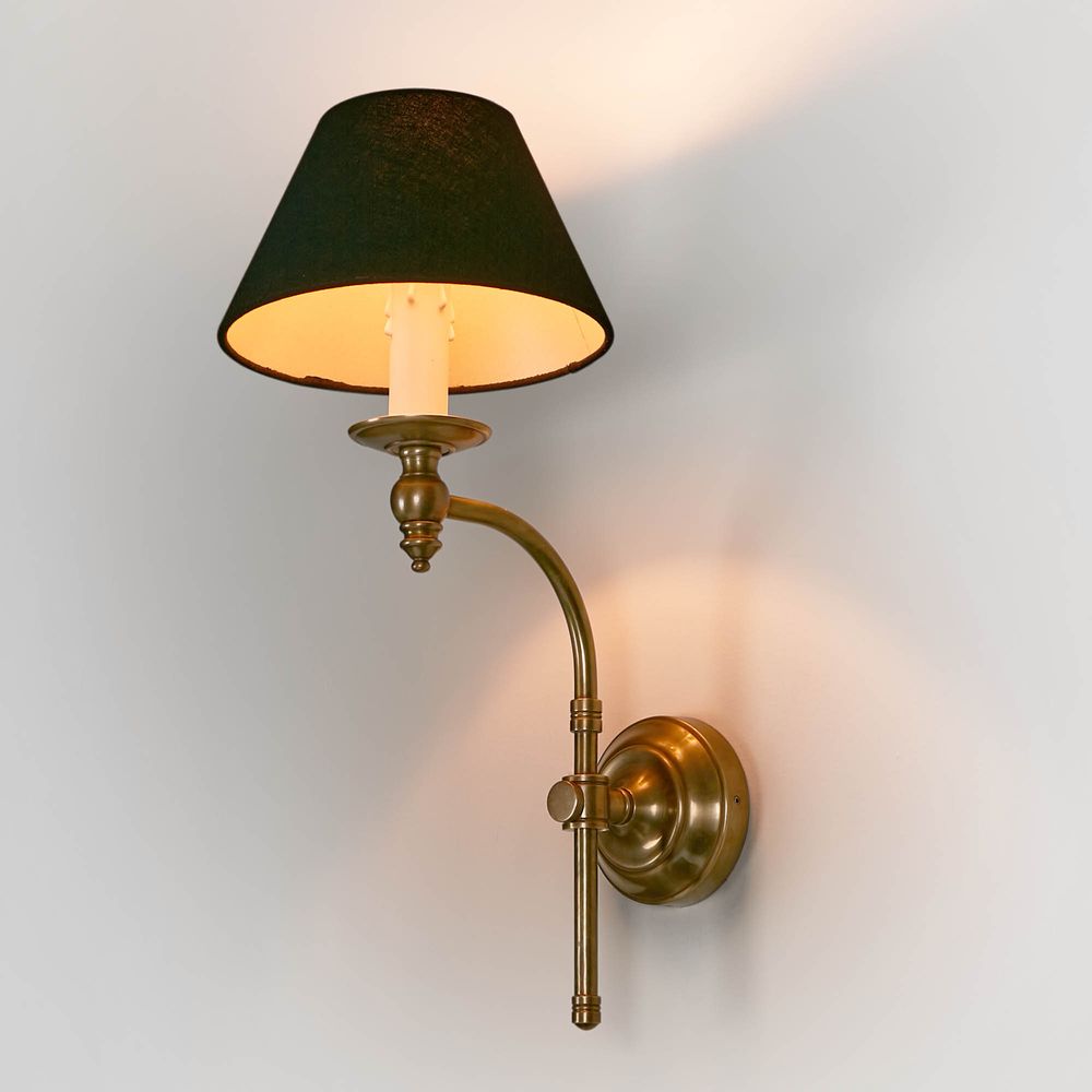 Soho Curved Wall Light Base - Antique Brass - Notbrand